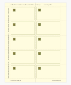 Gold Leaf Business Cards, 250/pack, 24 packs/case by Geographics®