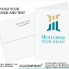 Glossy Greeting Cards w Envelopes, 5.5″x 8.5″, 250/PK Custom Print