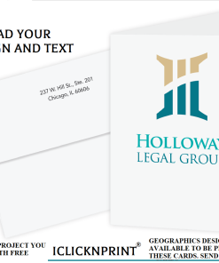 Glossy Greeting Cards w Envelopes, 5.5″x 8.5″, 250/PK Custom Print