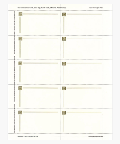 Capital Business Cards, Gold Foil, 2″x3.5″, 150/pack, 24 packs/case by Geographics®