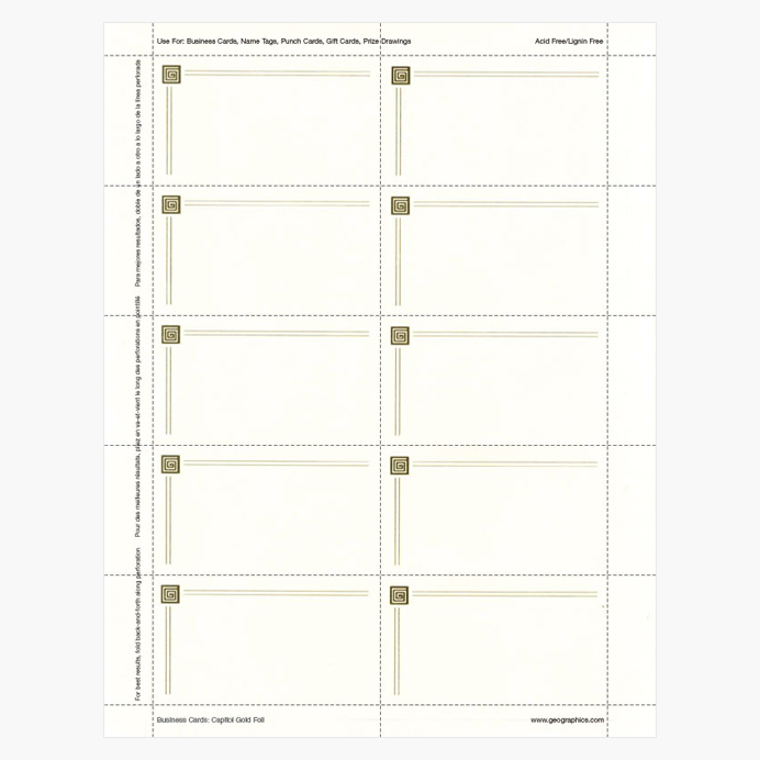 Capital-Gold-Foil-Business-Cards-Geographics-47367S