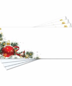 Christmas Ornaments Envelopes, Gold Foil, No.10, 20/PK, 6 Pks/Case by Geographics®