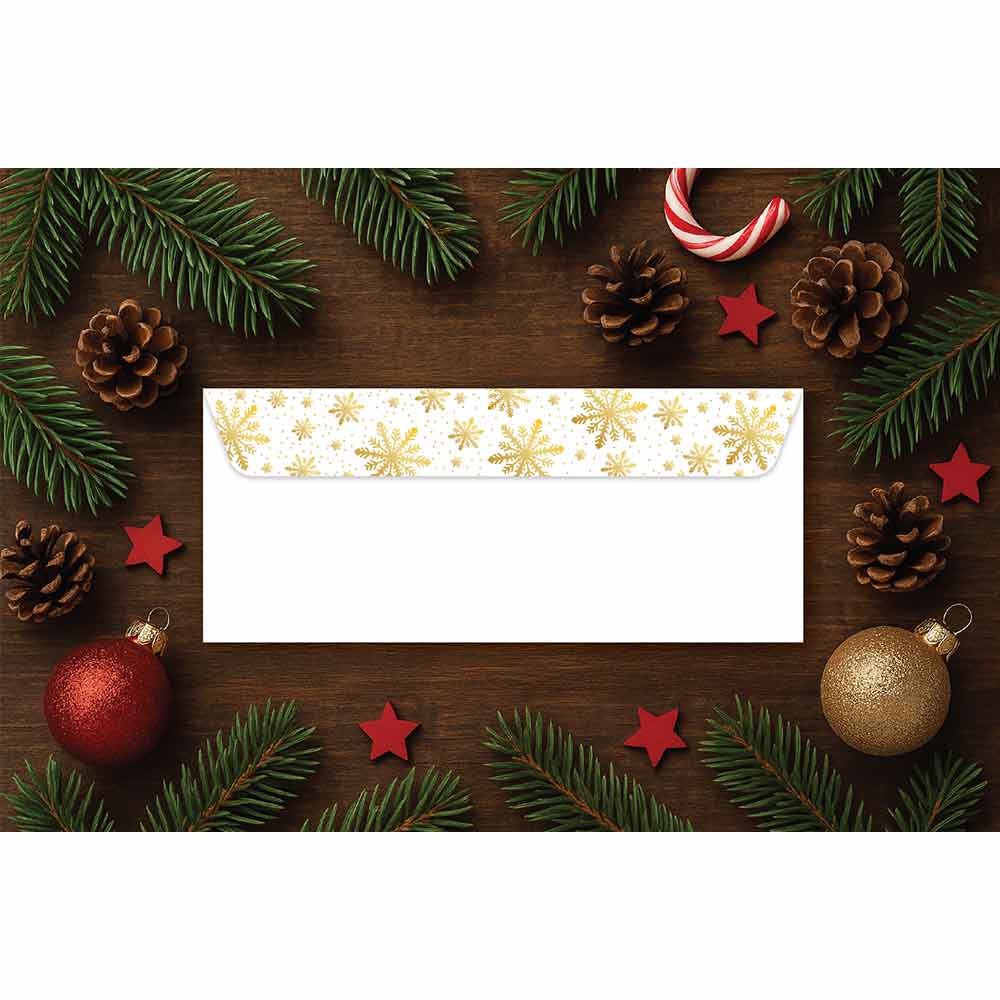 Gold-Metallic-Snowflakes-Envelopes-No.10-Metallic-Print-50071-4