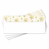 Gold Metallic Snowflakes Envelopes No.10, Metallic Print, 20/PK, 6 Pks/Case by Geographics®