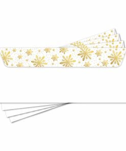 Gold Metallic Snowflakes Envelopes No.10, Metallic Print, 20/PK, 6 Pks/Case by Geographics®