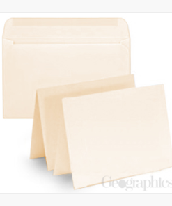 Blank Greeting Cards w/ Envelopes – Ivory, 5.5″x 8.5″, 25/PK, 7 Pks/Case by Geographics®