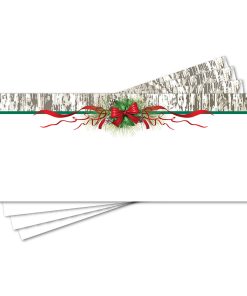 Pinecones & Ribbon Christmas Envelopes No.10, 35/pack, 6 packs/case by Geographics®