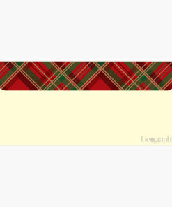 Plaid Gold Foil Christmas Envelopes No.10, 20/pack, 6 packs/case by Geographics®
